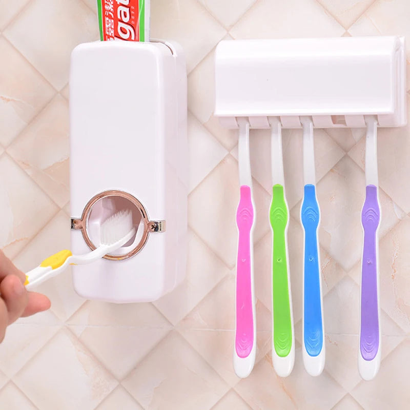 Automatic Toothpaste Dispenser With 5 Brush Holder