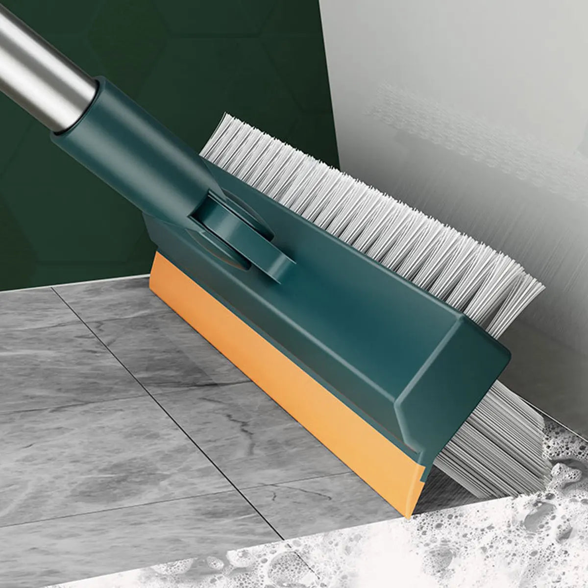 Floor Scrub Brush 2 In 1 Cleaning Brush Long Handle Removable Wiper Magic Broom Brush