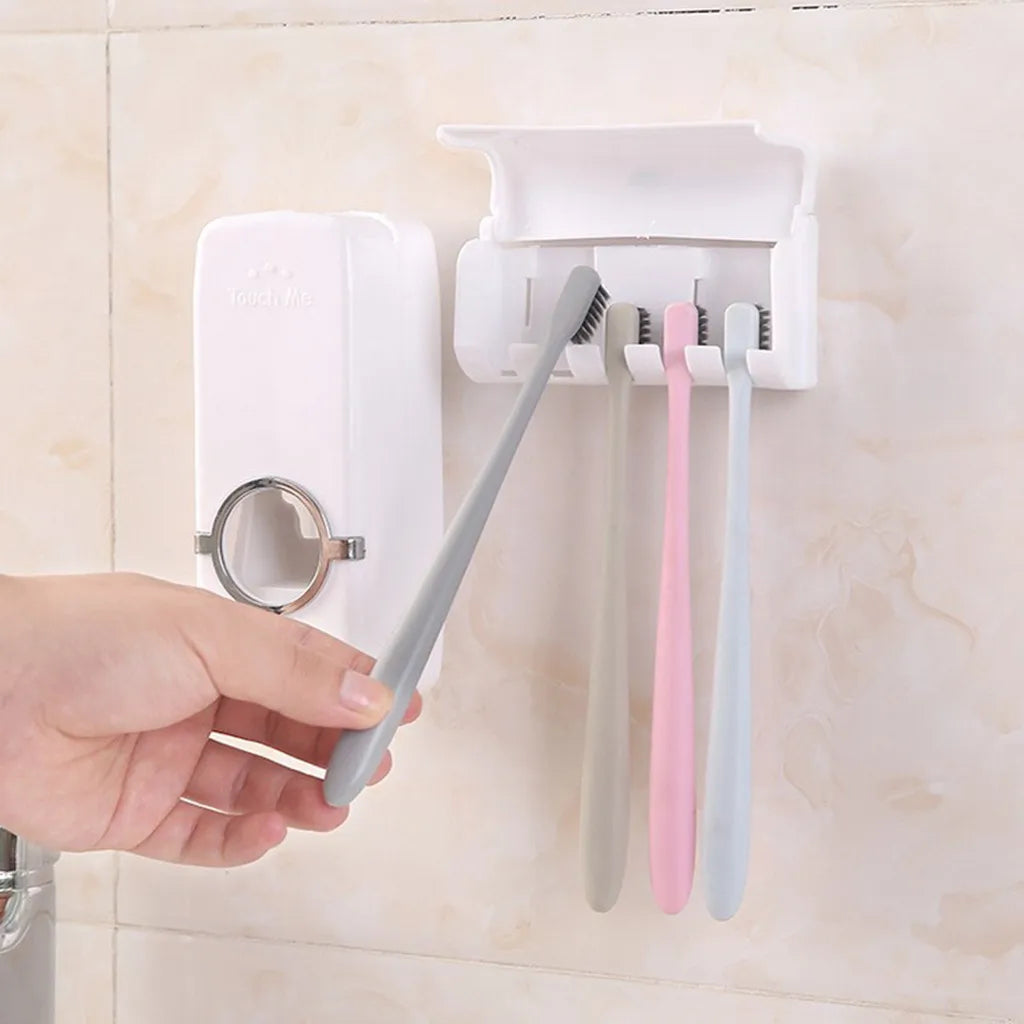 Automatic Toothpaste Dispenser With 5 Brush Holder